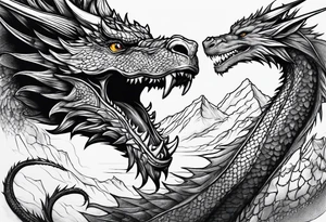 Game of thrones style dragon tattoo idea