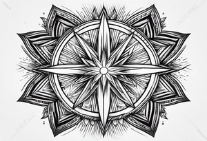 star rays tattoo idea