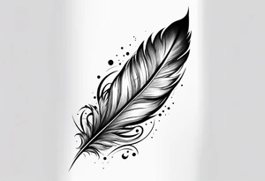 braided arm band with feathers haning off it tattoo idea