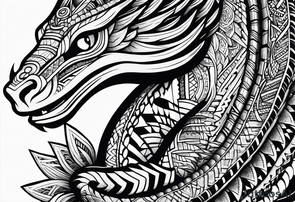 Aztec snake tattoo idea