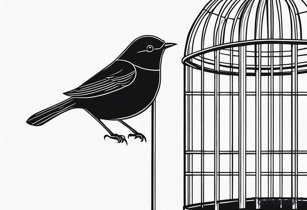 Bird in a Cage tattoo idea