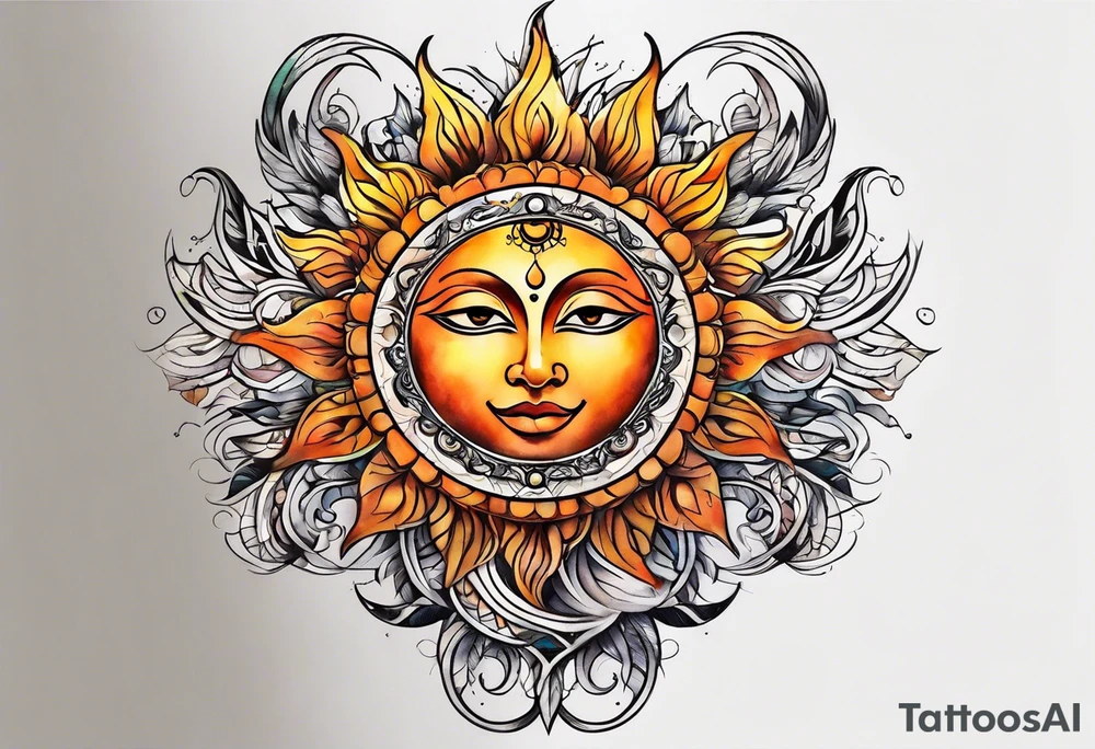 sun tattoo idea