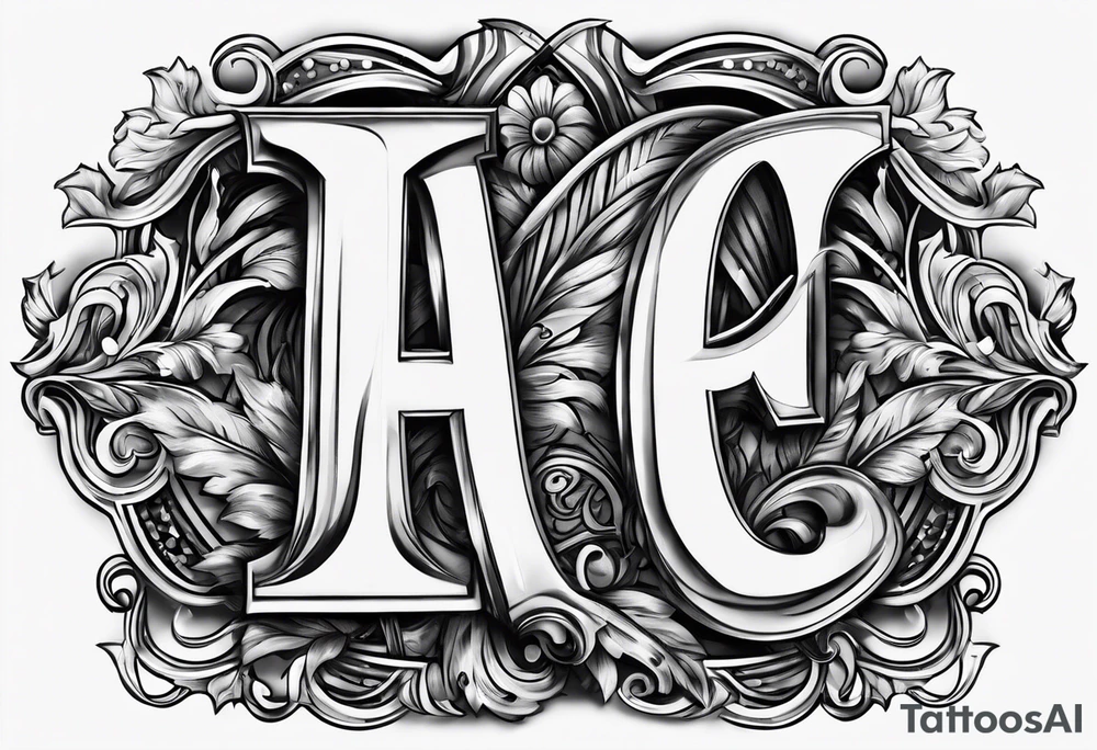 I want to letters "ABC" tattoo idea