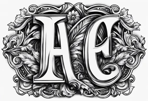 I want to letters "ABC" tattoo idea