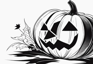 Pumpkin masculine tattoo idea