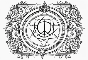 Sailor moon wand outline tattoo idea