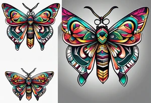 Modern Mexican Moth tattoo idea