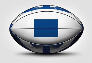 Rugby ball with Finland flag tattoo idea