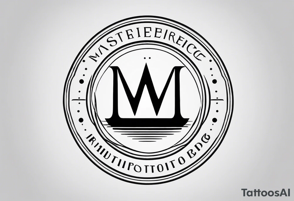 minimalist logo-style tattoo that consists of the letters 'MRBG'. simple and not too fancy, just the clean and bold letters arranged in a stylish way.  no figures or additional elements such as people, animals, or objects in the design. tattoo idea