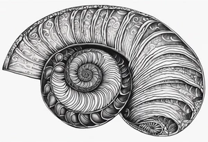 Ammonite fossil tattoo idea