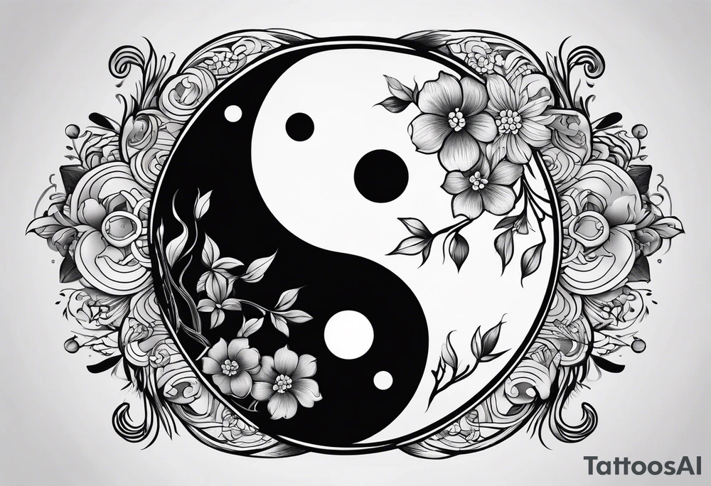 yin and yang tattoo idea
