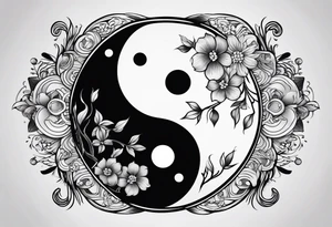 yin and yang tattoo idea