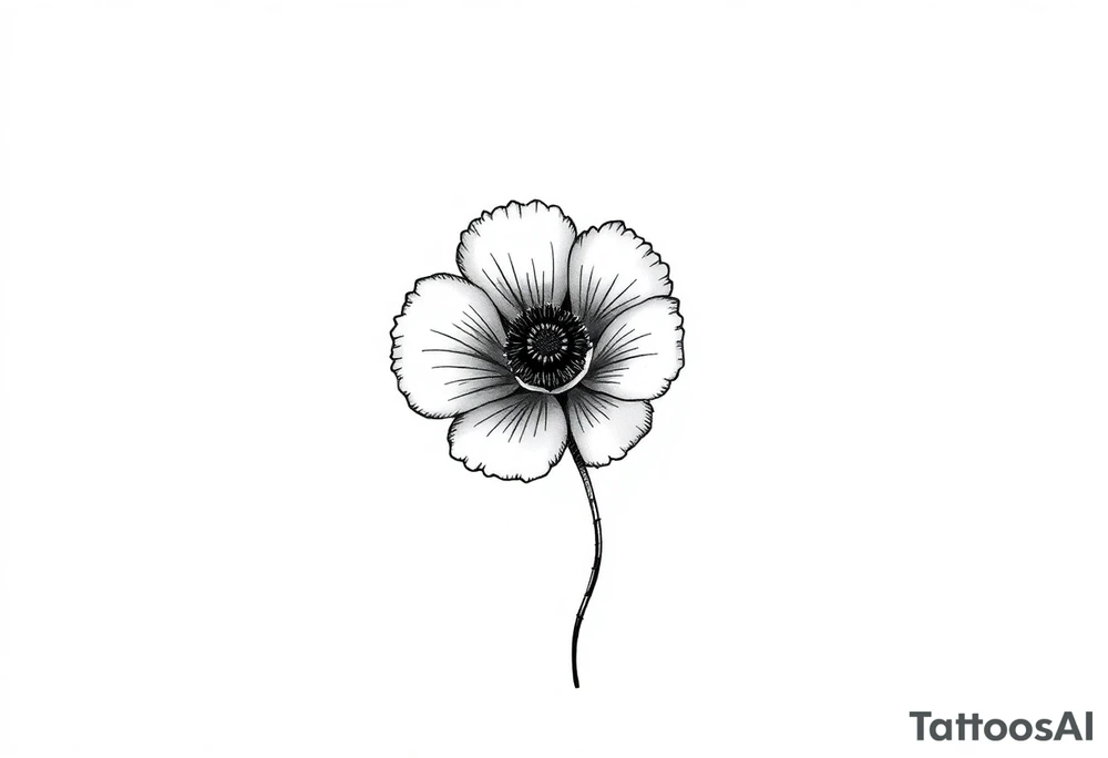 Violet and poppy tied together tattoo idea