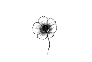 Violet and poppy tied together tattoo idea