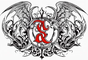 Angel vs Devil back tattoo design tattoo idea
