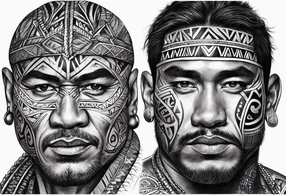 Maori man tattoo idea