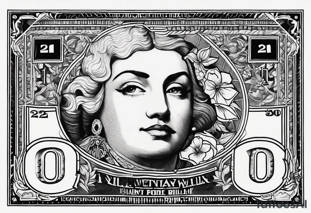 2 dollar bill tattoo idea