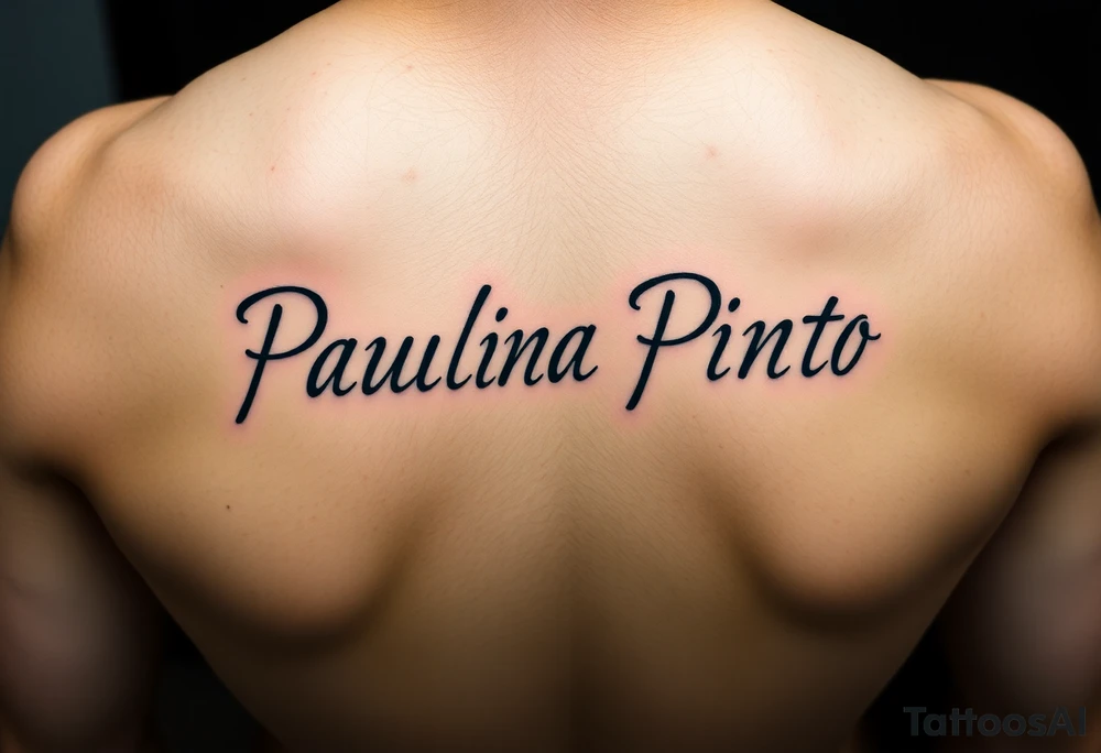 Paulina Pinto,  tatoo en las piernas en letras goticas tattoo idea