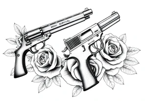 Guns, roses, survival tattoo idea