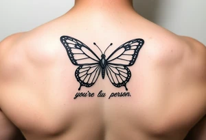 Utility Chain, butterfly, you're my person I ♥️  u alan knutson tattoo idea