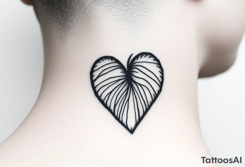 Thumbprint heart shape tattoo idea