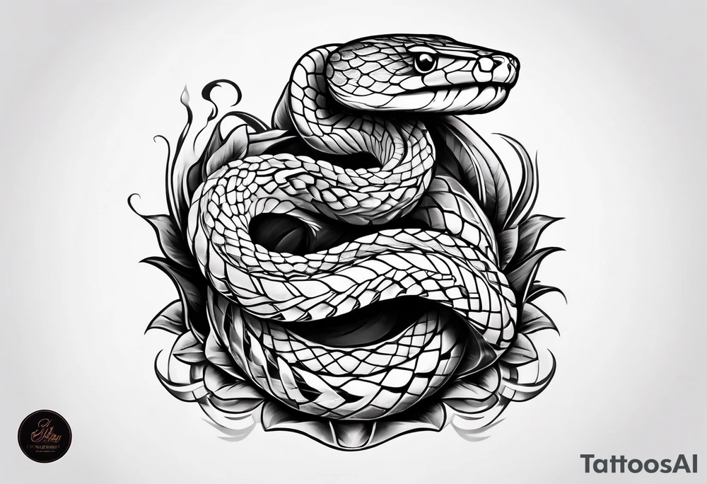 snake wrapped around wrist tattoo idea