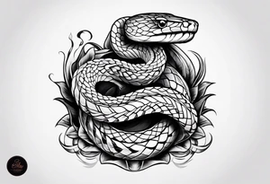snake wrapped around wrist tattoo idea
