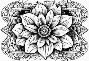 flowers, leaves tattoo idea