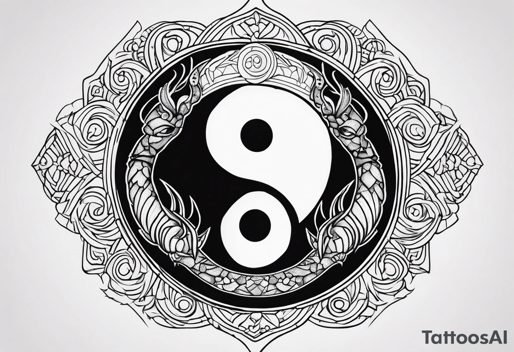 Yin yang Scorpio leo scorpio tattoo idea