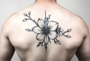 cherry blossom with the cross inside and some of the branches wrapping around it on my inner arm tattoo idea