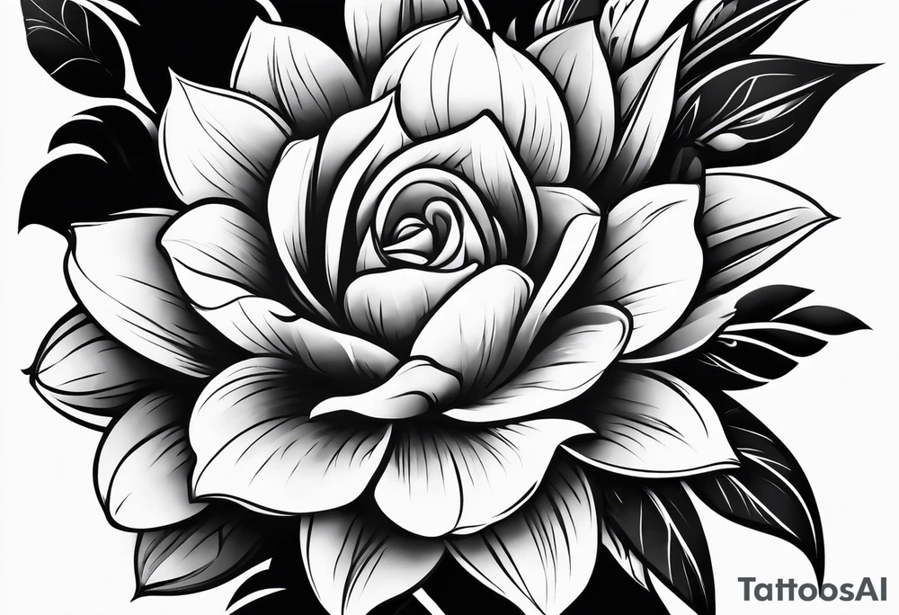 flower tattoo on back tattoo idea