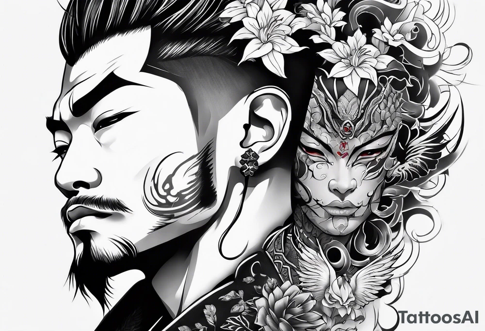 yakuza tattoo demon tattoo idea