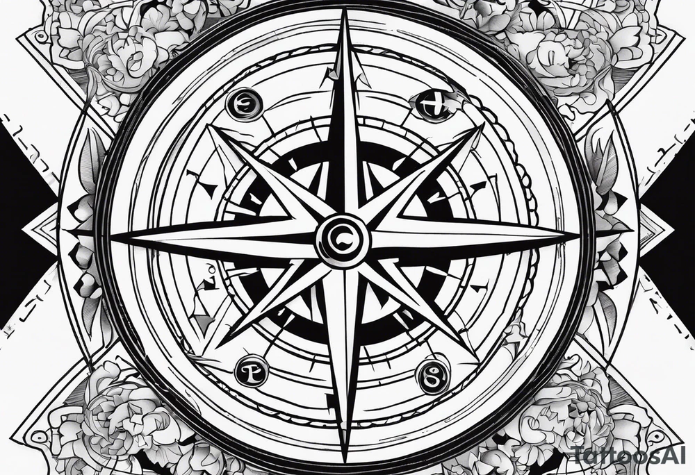 Compass map tattoo idea