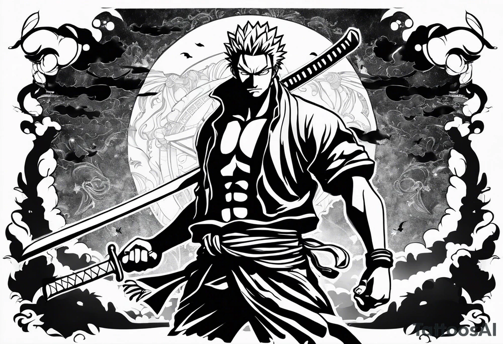 zoro one piece tattoo idea