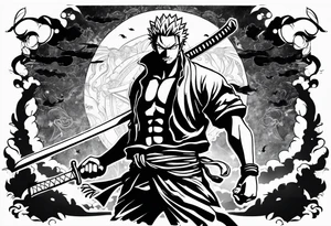 zoro one piece tattoo idea