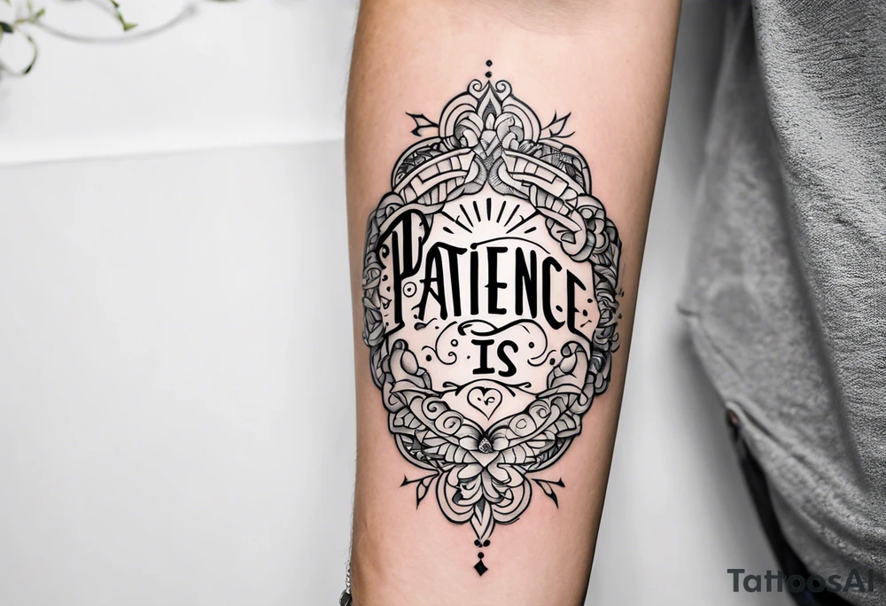 Patience is a virtue tattoo idea