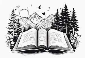 Nature book lover tattoo idea