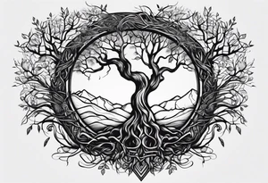 Tree and roots tattoo idea