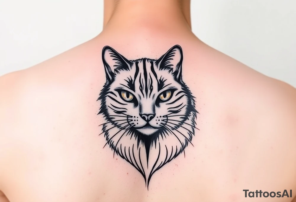 black cat tattoo idea