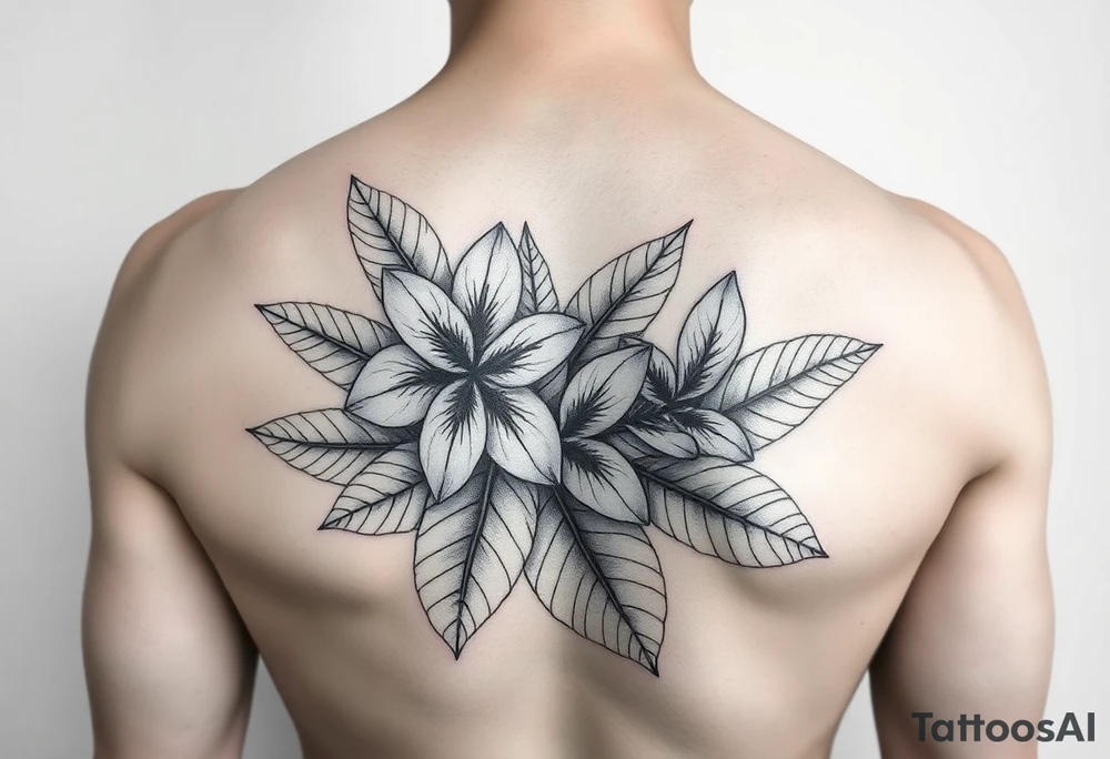 feminine realistic tattoo 

Sampugita flowers, anahaw leaves, tropical foliage tattoo idea