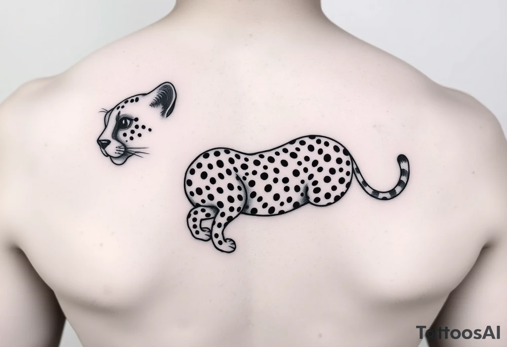 realistic cheetah tattoo tattoo idea