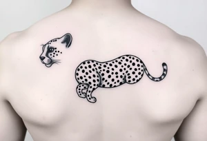 realistic cheetah tattoo tattoo idea
