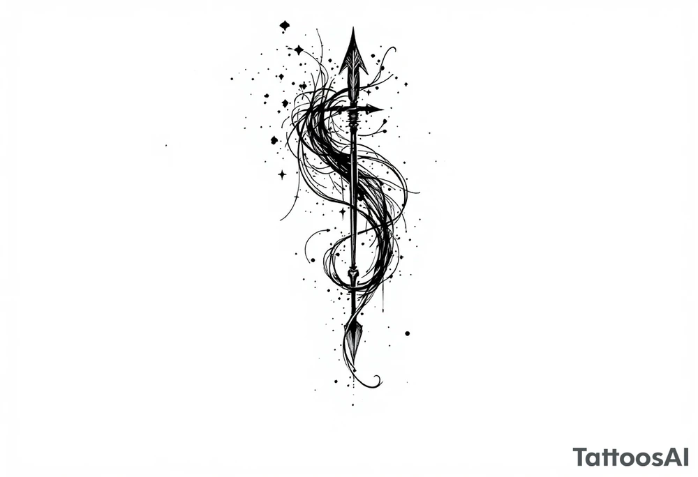 one  arrow  that look down tattoo idea