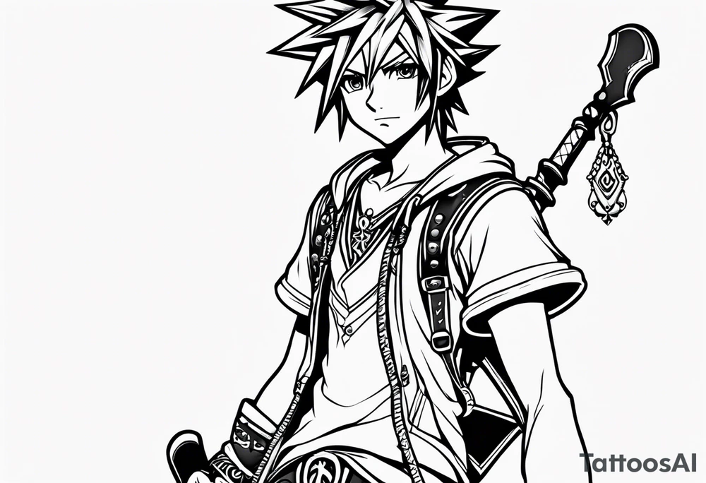 Kingdom Hearts Sora tattoo idea