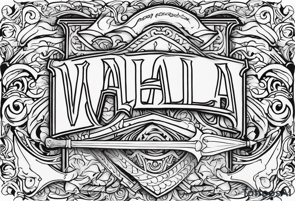 Valhalla swords tattoo idea