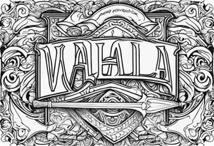 Valhalla swords tattoo idea
