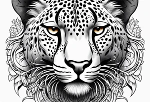 powerful cheetah tattoo idea