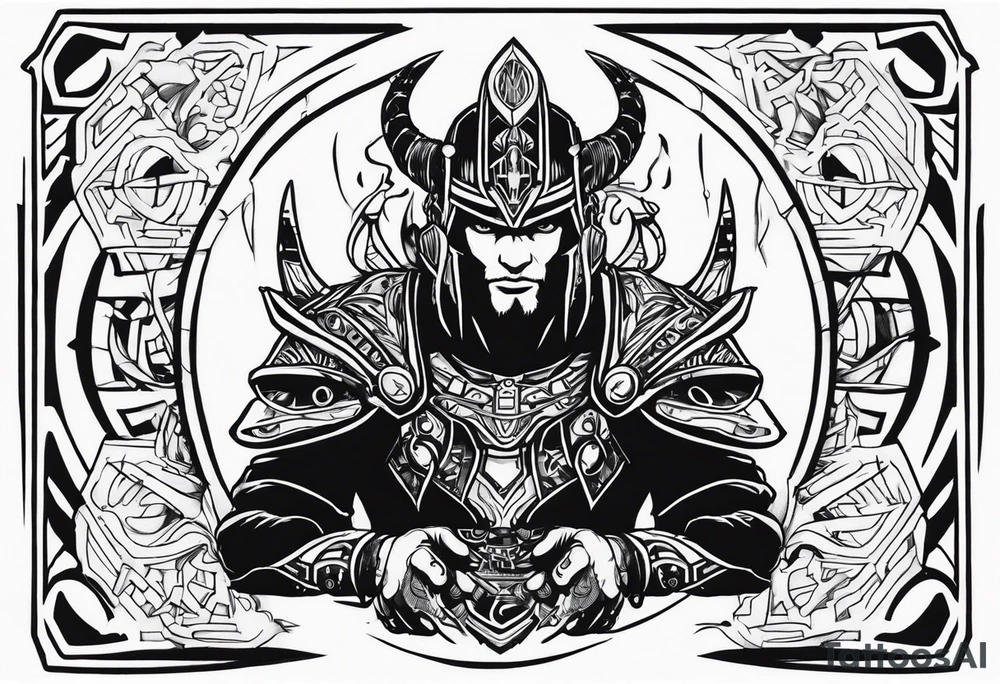 DJ WARRIOR BATTLE tattoo idea