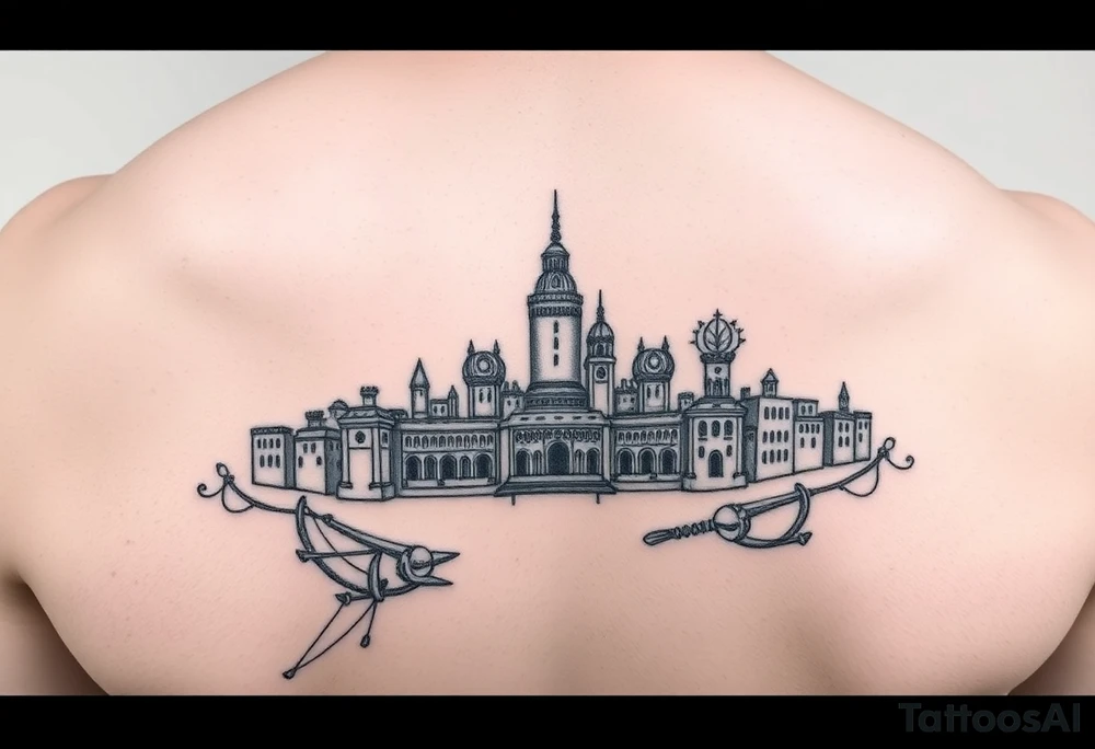 city of Atlantis tattoo idea