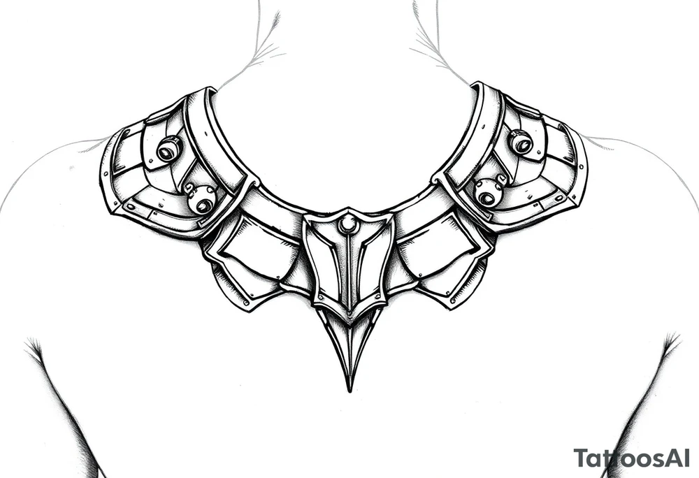 Shoulder plate armor tattoo idea